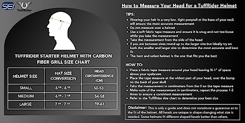 TuffRider Equestrian Helmet with Carbon Fiber Grill, Black, Large