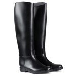 Horze Chester Black Rubber Horse Riding Tall Boots