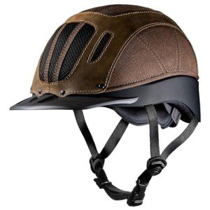 Brown Leather Troxel Sierra Riding Helmet - Brown
