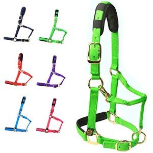T TEKE Adjustable Padded Horse Halters, Heavy Duty