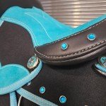 Kids 12" Blue Synthetic Western Saddle Tack Silverline Premium