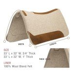 Weaver Leather Wool Blend Saddle Pad, Tan