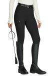 Women's Black Full Seat Silicone Breeches Horse Riding Tights