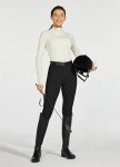 Women's Black Full Seat Silicone Breeches Horse Riding Tights