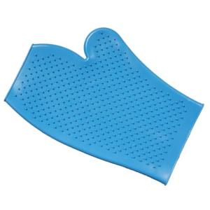 Turquoise Rubber Grooming Glove by Tough 1