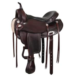 16" Flex Tree Western Saddle in Chocolate Brown