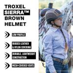 Brown Leather Troxel Sierra Riding Helmet - Brown