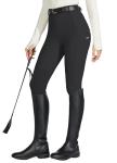 Willit Women's Knee Patch Riding Breeches, Black M