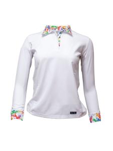 Anni Lyn Girl's Ventilated Show Shirt - Vibrant Horses