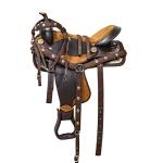 Handmade Western Synthetic Barrel Racing Horse Saddle (Brown)