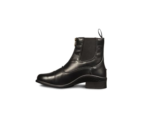 Ovation Women's Black Synthetic Leather Zip Paddock Boots