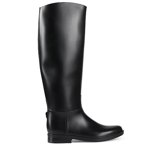 Horze Chester Black Rubber Horse Riding Tall Boots