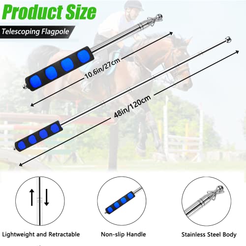 SETHVILL 4 Pcs Telescopic Handheld Horse Training Flags