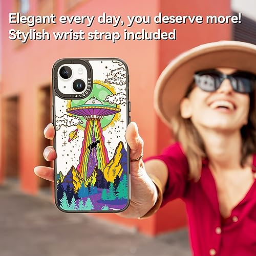 UFO Pattern iPhone 15 Case - Cute & Durable
