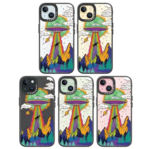 UFO Pattern iPhone 15 Case - Cute & Durable