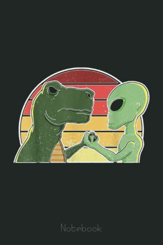 UFO Alien Dinosaur Conspiracy Retro Notebook: 110 Pages