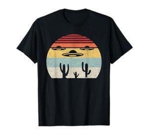 UFO Alien Desert T-Shirt - Vintage Retro