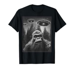 Funny Men Women Bigfoot Sasquatch Alien UFO Tee