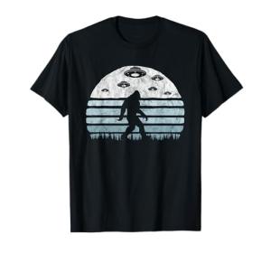 Vintage Bigfoot UFO Abduction Retro Alien T-Shirt