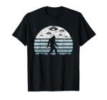 Vintage Bigfoot UFO Abduction Retro Alien T-Shirt