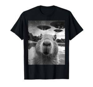 Strange Capybara UFO Selfie T-Shirt