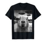 Strange Capybara UFO Selfie T-Shirt