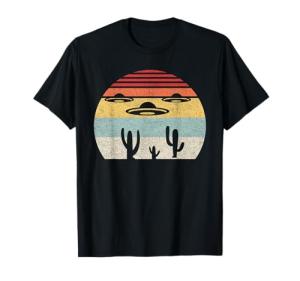 UFO Alien Desert T-Shirt - Vintage Retro