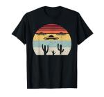 UFO Alien Desert T-Shirt - Vintage Retro