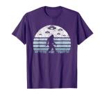Vintage Bigfoot UFO Abduction Retro Alien T-Shirt