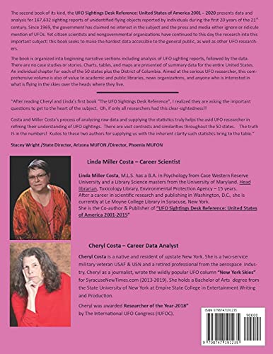 US UFO Sightings 2001-2020: Desk Reference