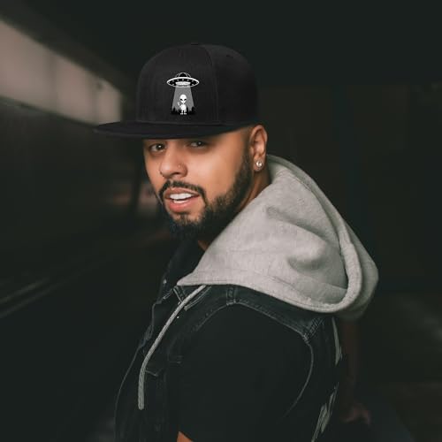 UFO Aliens Snapback Hat - Funny Graphic Design