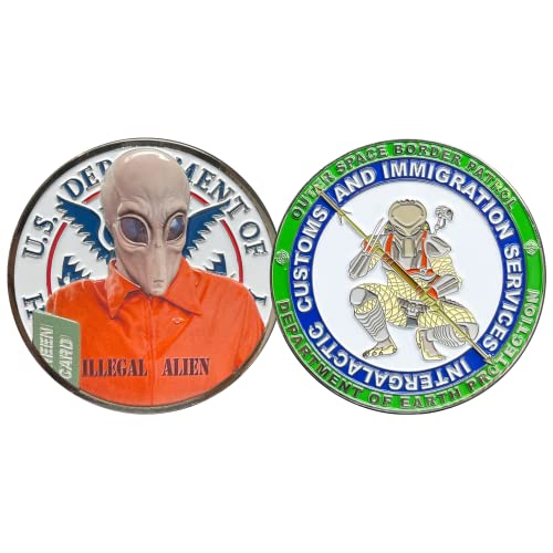 Space Alien Predator Intergalactic Challenge Coin
