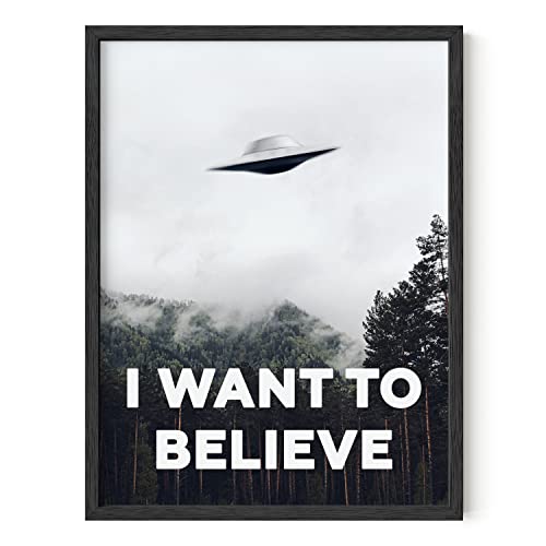 I Want To Believe" UFO Poster - Aesthetic Room Art Print