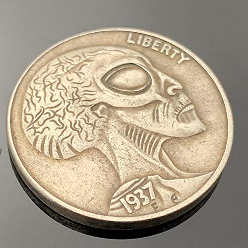 1937 Alien Skull Commemorative Coin Collection 20mm