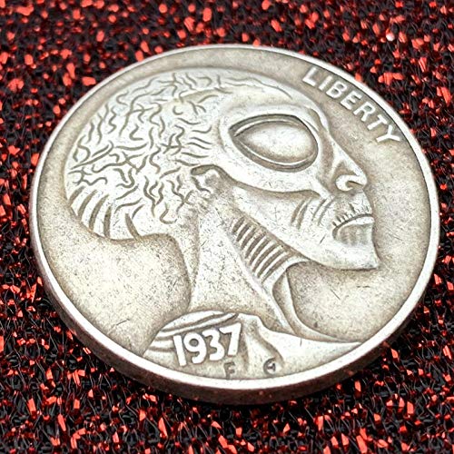 1937 Alien Skull Commemorative Coin Collection 20mm