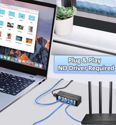 Ethernet Splitter Adapter 1 to 3 RJ45 Connector