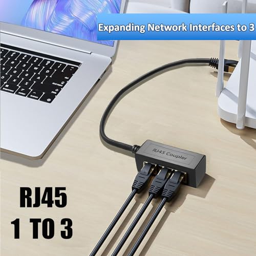 Ethernet Splitter Adapter 1 to 3 RJ45 Connector