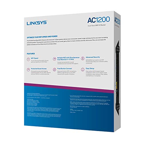 Linksys WiFi 5 Router with Parental Controls - E5400