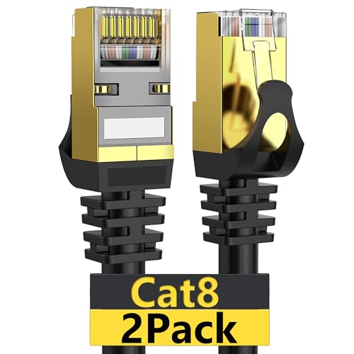 Dacrown Cat 8 Ethernet Cable 6ft 2 Pack