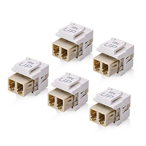 5-Pack LC UPC Fiber Optic Keystone Coupler Jack