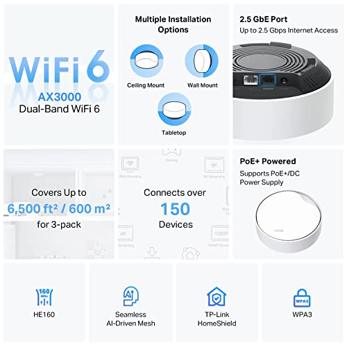 TP-Link Deco AX3000 PoE Mesh WiFi System