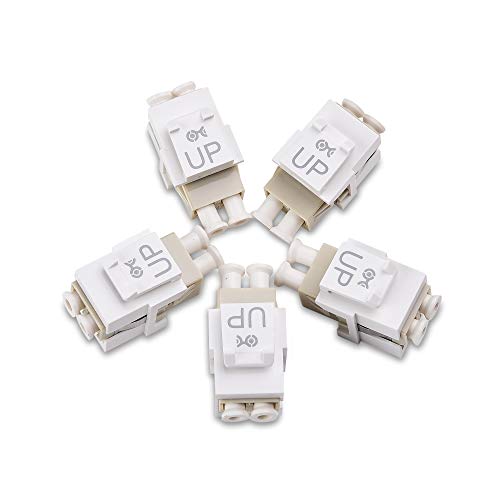 5-Pack LC UPC Fiber Optic Keystone Coupler Jack