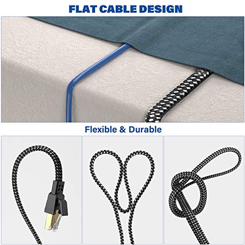 Orbram Cat 8 Ethernet Cable 15 ft High Speed