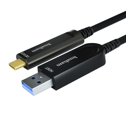 USB A to USB C Fiber Optic Cable