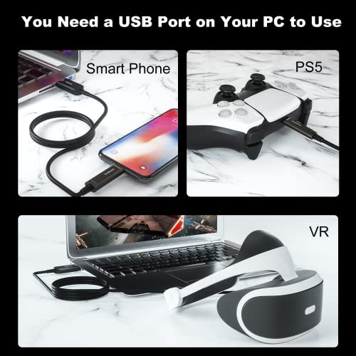 USB A to USB C Fiber Optic Cable