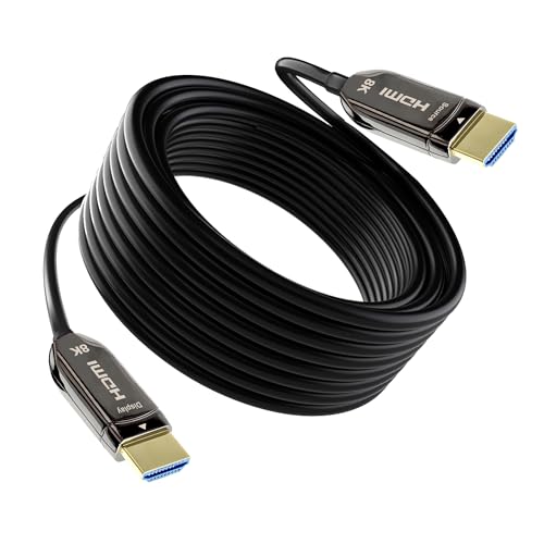 8K Fiber Optic HDMI 2.1 Cable - 100FT