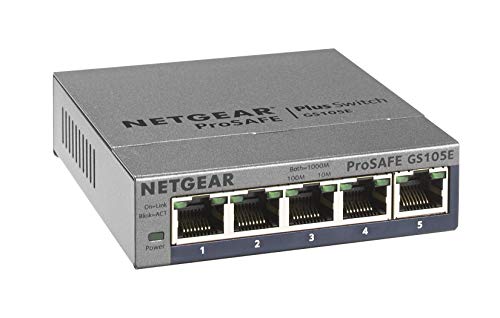 NETGEAR 5-Port Gigabit Ethernet Plus Switch - Desktop/Wall Mount