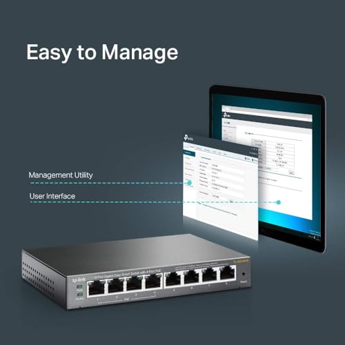 TP-Link TL-SG108PE PoE Switch, 8 Port Gigabit