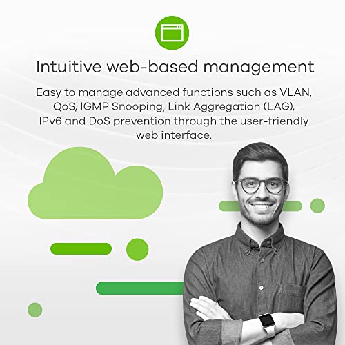 ZYXEL 8-Port Gigabit Ethernet Smart Switch - Managed