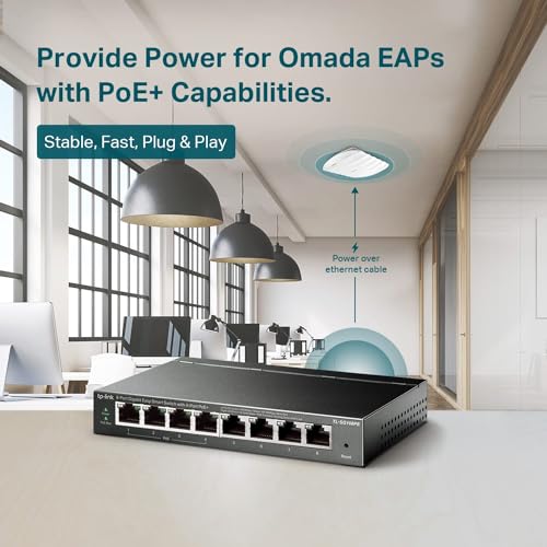 TP-Link TL-SG108PE PoE Switch, 8 Port Gigabit